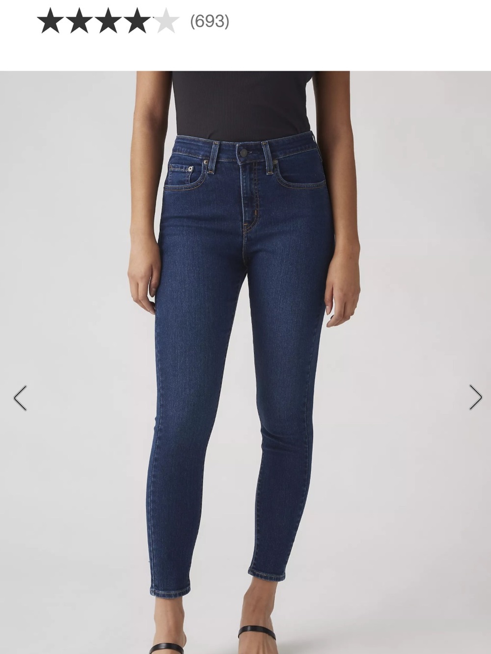 Levi's 721 High Rise Skinny Dark Blue Jeans for Women